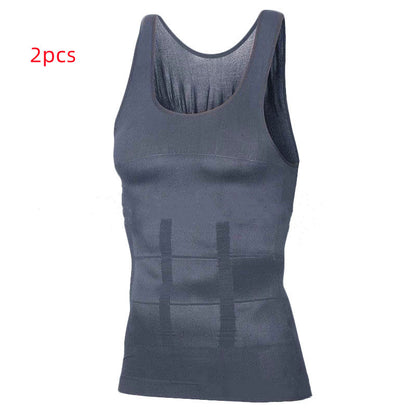 Men's Body Tummy Shaper Vest - Slimming, Comfortable Fit