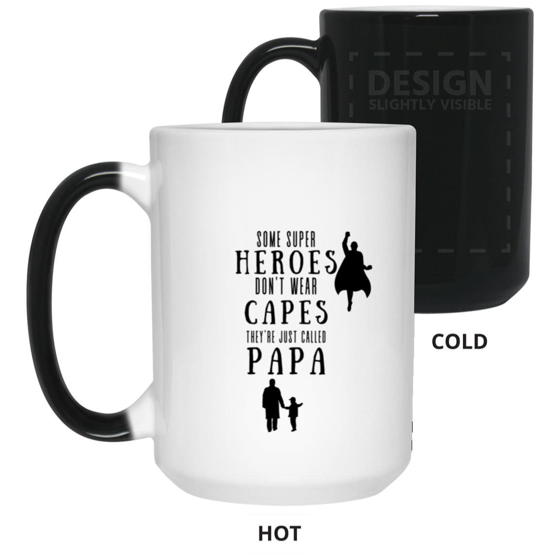 Unique color changing morphing mug heroes-capes