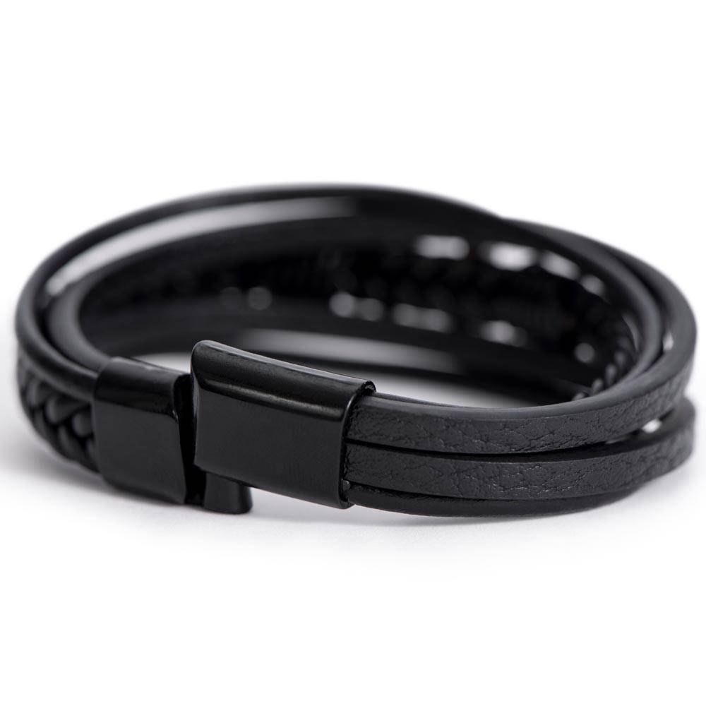 Men's Cross leather bracelet is handcrafted with care