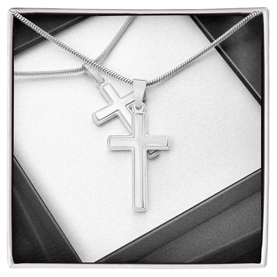 Stainless Cross Necklace with Cubic Zirconia: Timeless Elegance and Modern Charm