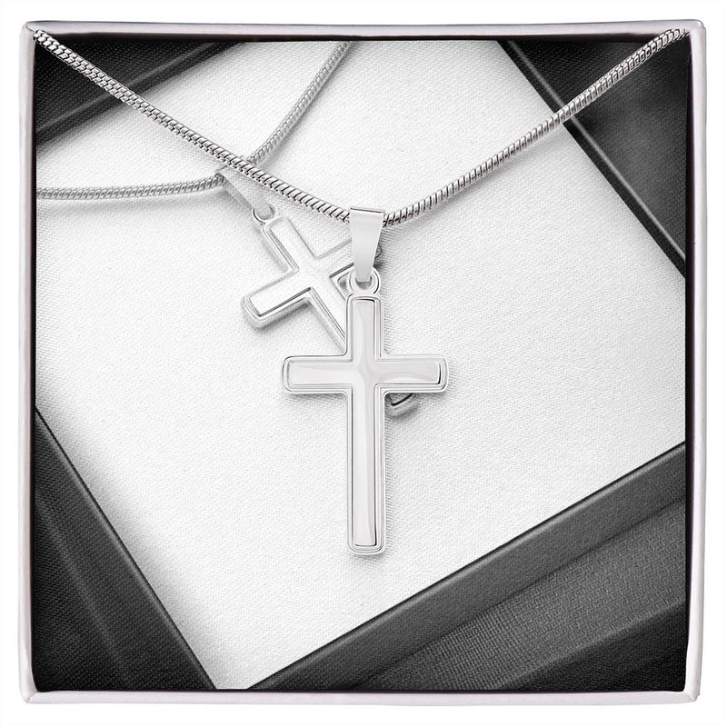 Stainless Cross Necklace with Cubic Zirconia: Timeless Elegance and Modern Charm