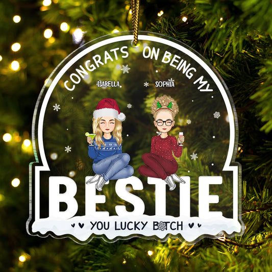 Bestie Custom Xmas Ornament