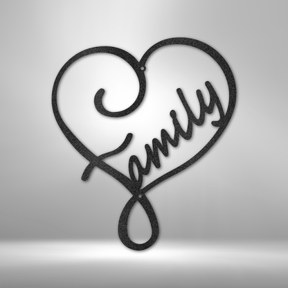 Touch of Elegance and warmth: Family Love-Steel Sign